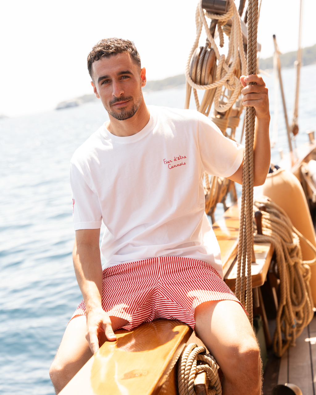 Tee-shirt AS Cannes X MC2 St Barth : Fier d'être Cannois